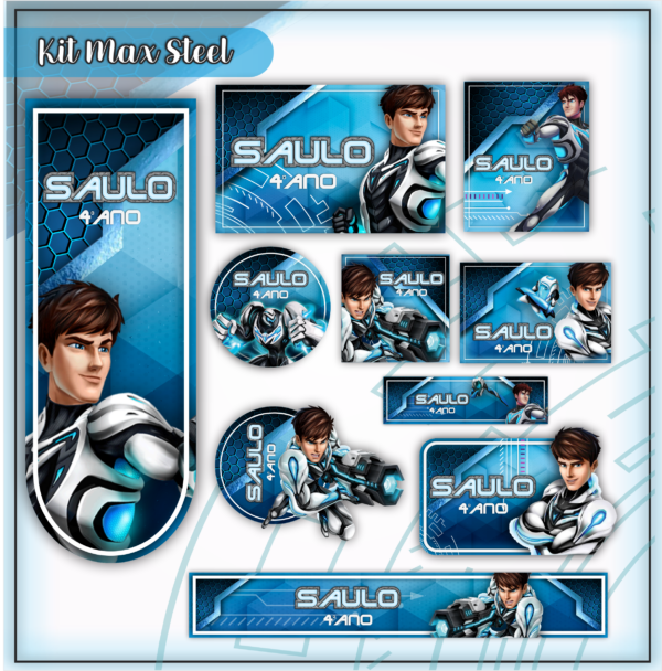 Etiquetas Escolar Personalizadas Max Steel
