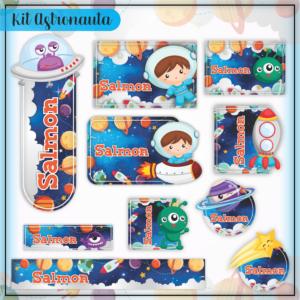 Etiquetas Escolar Personalizadas Astronauta